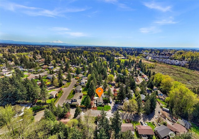 bird's eye view with a residential view
