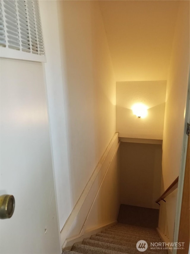 view of stairway