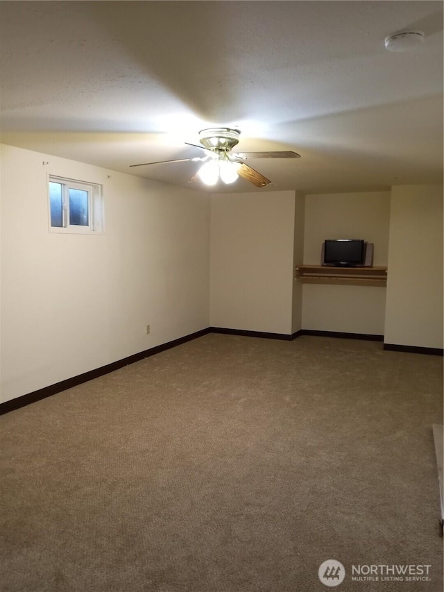 20868 SE Rd 2, Warden, WA 98857 - carpeted spare room featuring baseboards and ceiling fan