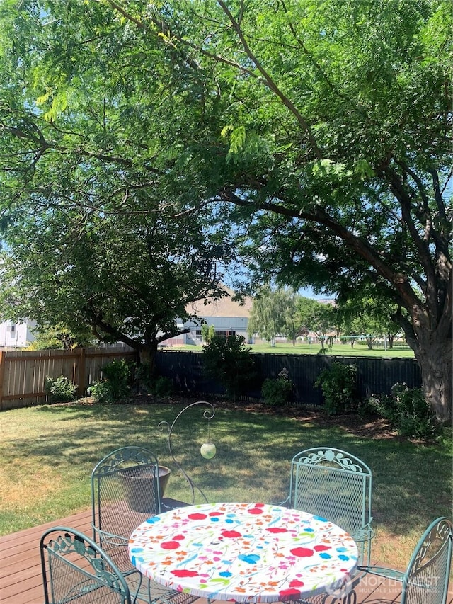 936 Grenz St, Wenatchee, WA 98801 - fenced backyard featuring outdoor dining area and a deck