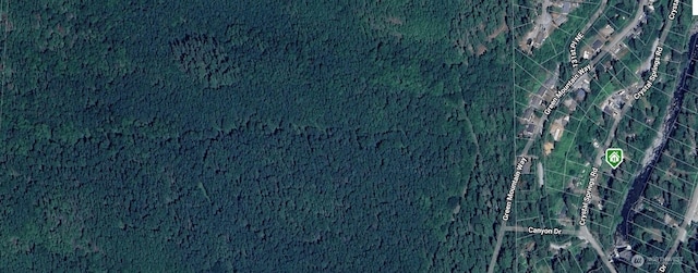 aerial view of property's location