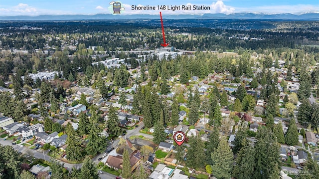 14043 Burke Ave N, Seattle, WA 98133 - bird's eye view featuring a forest view and a mountain view