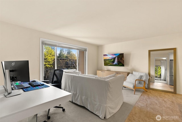 living area featuring plenty of natural light