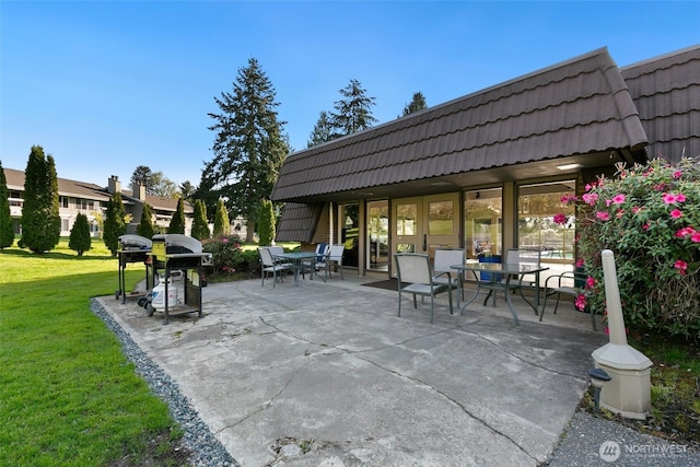 view of patio / terrace with grilling area and outdoor dining area