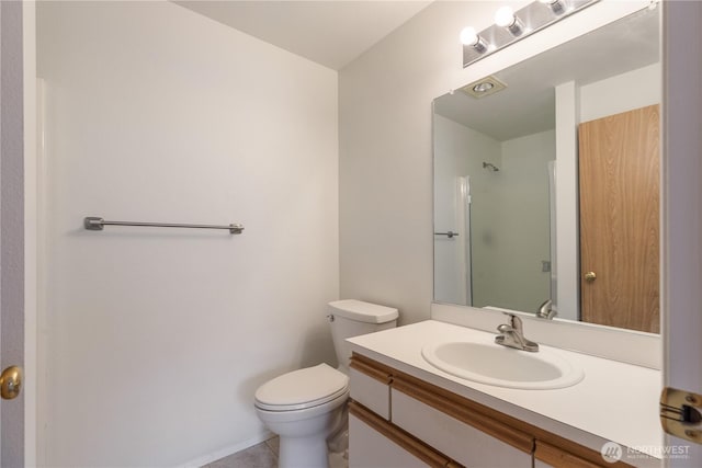 730 SE 8th Ave Unit G202, Oak Harbor, WA 98277 - full bathroom with toilet, tile patterned floors, walk in shower, and vanity