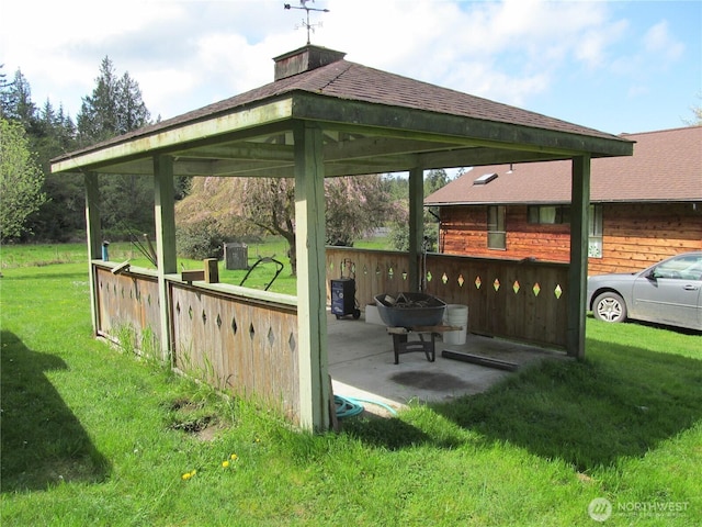 6255 Turkey Hill Rd, Clinton, WA 98236 - view of patio / terrace with a gazebo