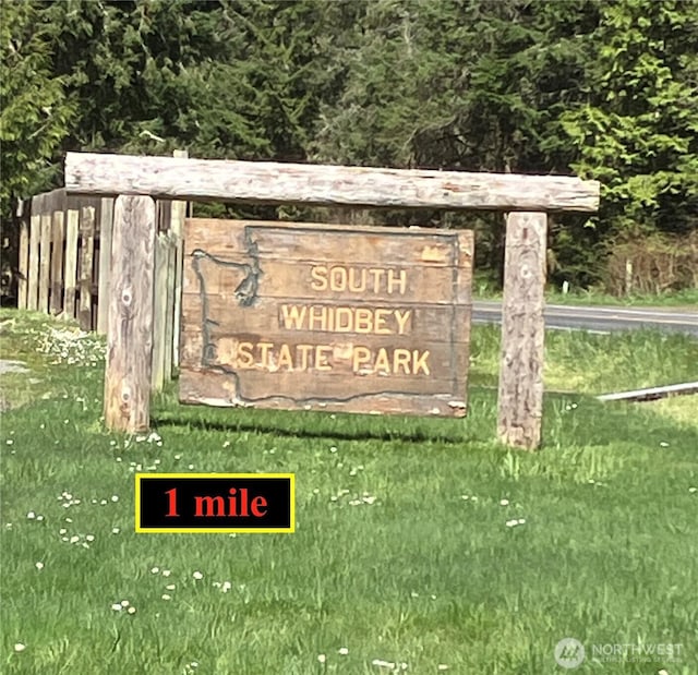 view of community sign