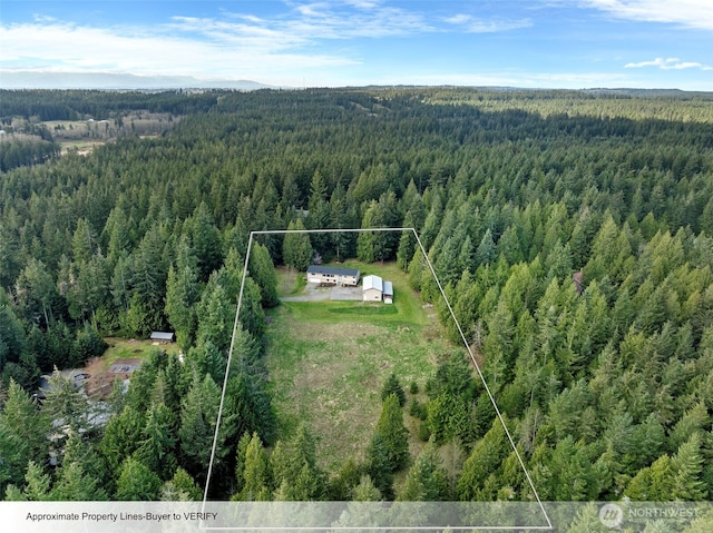5675 Winona Ln, Langley, WA 98260 - aerial view featuring a forest view