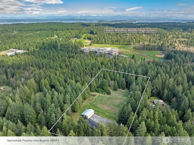 5675 Winona Ln, Langley, WA 98260 - drone / aerial view with a view of trees