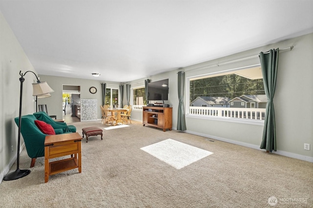 19529 Locust Way, Lynnwood, WA 98036 - carpeted living room with baseboards