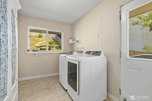 19529 Locust Way, Lynnwood, WA 98036 - laundry area with washing machine and clothes dryer and baseboards