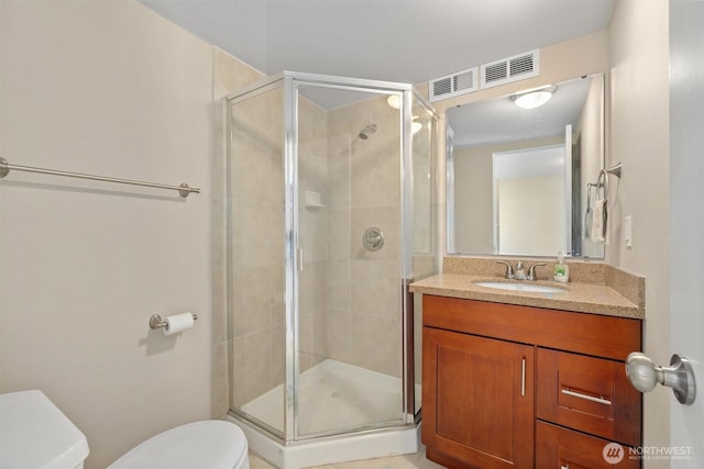 19529 Locust Way, Lynnwood, WA 98036 - bathroom with toilet, a stall shower, and vanity