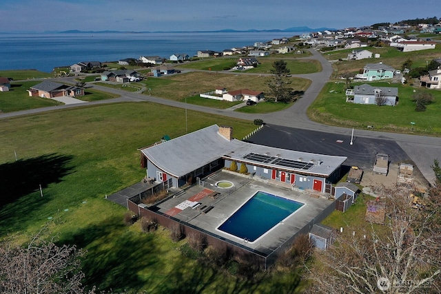 aerial view with a residential view
