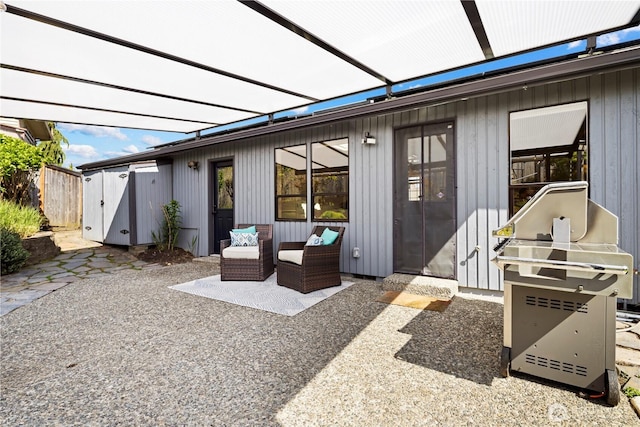 view of patio / terrace with a pergola