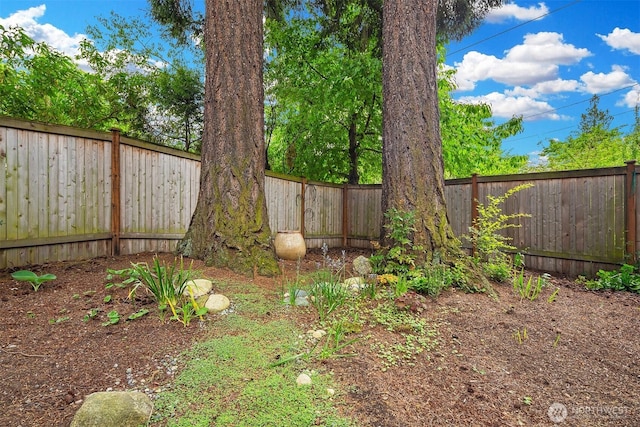 view of fenced backyard