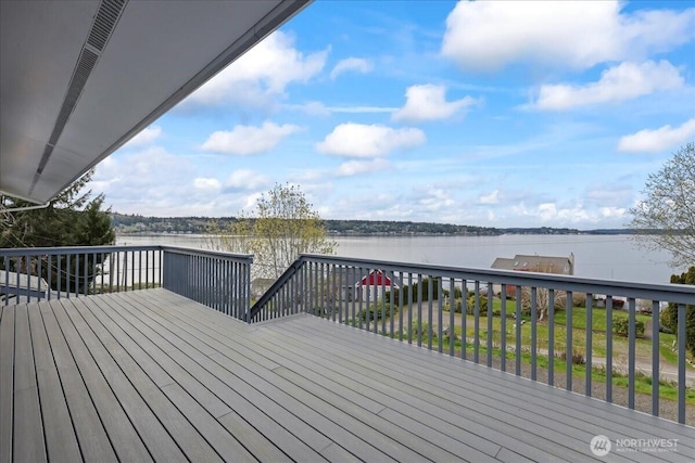9360 SE Southworth Dr, Port Orchard, WA 98366 - wooden deck with a water view