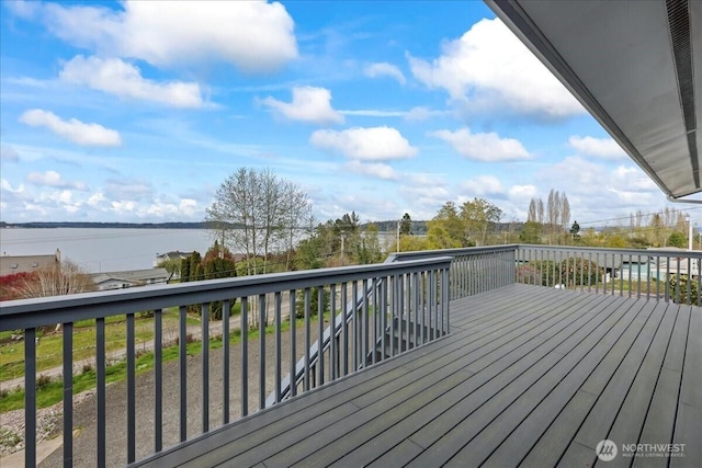 9360 SE Southworth Dr, Port Orchard, WA 98366 - wooden deck with a water view