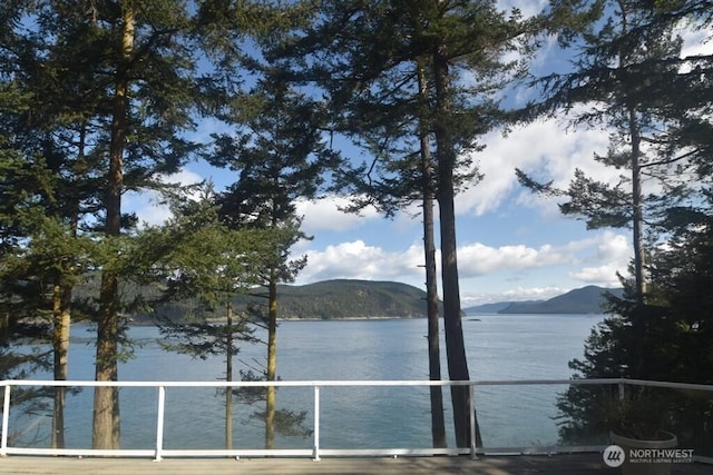 218 Pass View Rd, Decatur Island, WA 98221 - water view featuring mountains