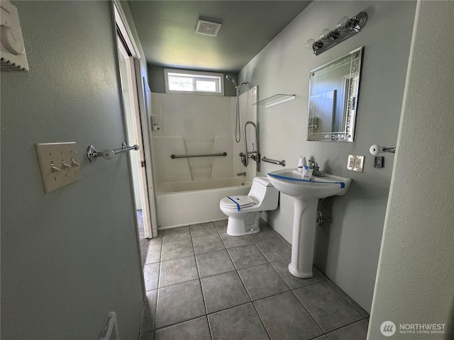 218 Pass View Rd, Decatur Island, WA 98221 - full bath with toilet, tile patterned floors, and tub / shower combination