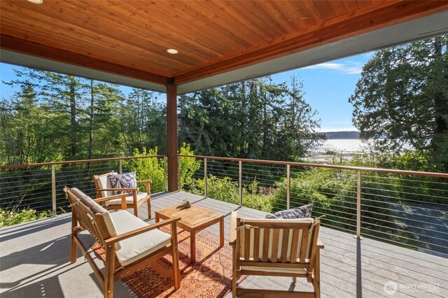 8996 Dearborn Ave, Blaine, WA 98230 - balcony featuring a water view and outdoor lounge area