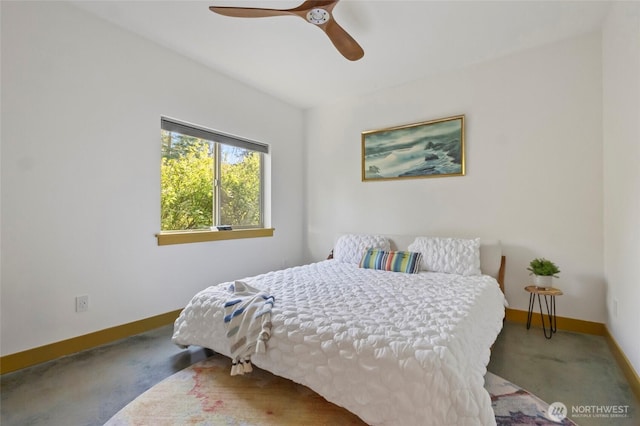 8996 Dearborn Ave, Blaine, WA 98230 - bedroom with baseboards, a ceiling fan, and carpet flooring