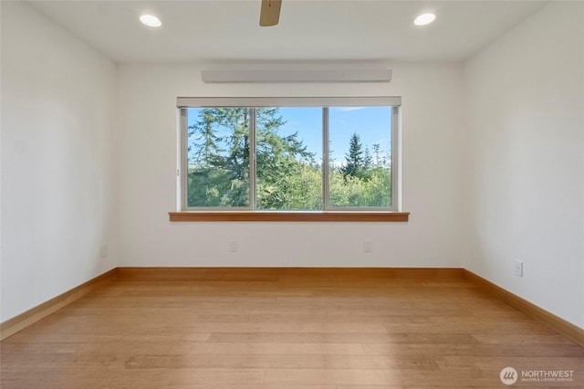 8996 Dearborn Ave, Blaine, WA 98230 - spare room with recessed lighting, baseboards, and light wood finished floors