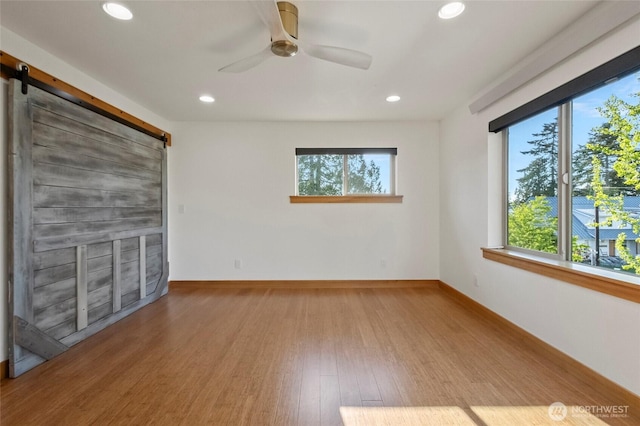 8996 Dearborn Ave, Blaine, WA 98230 - spare room with recessed lighting, light wood finished floors, and a healthy amount of sunlight