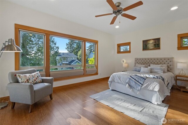 8996 Dearborn Ave, Blaine, WA 98230 - bedroom with multiple windows, recessed lighting, and wood finished floors
