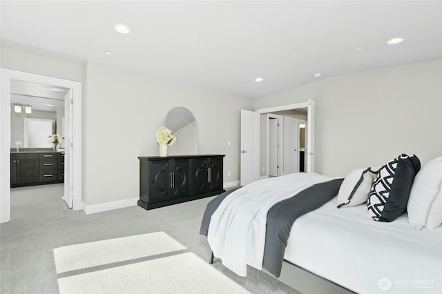 10284 133rd Ct NE, Redmond, WA 98033 - bedroom with light carpet, recessed lighting, and baseboards