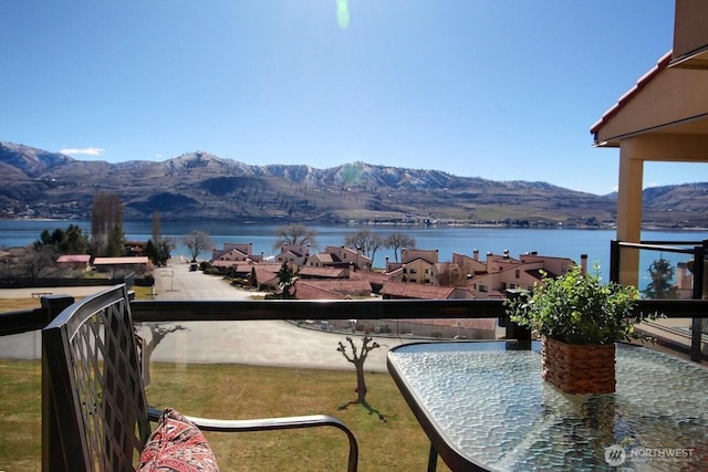 property view of water with a mountain view