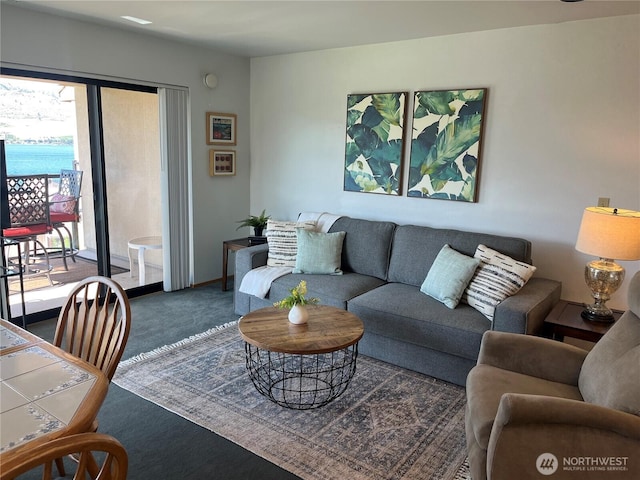 100 Lake Chelan Shores Dr Unit 18-9, Chelan, WA 98816 - living area featuring carpet floors and healthy amount of natural light