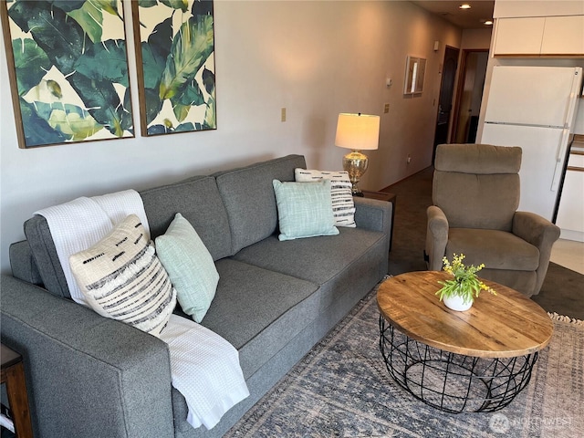 100 Lake Chelan Shores Dr Unit 18-9, Chelan, WA 98816 - carpeted living area with recessed lighting