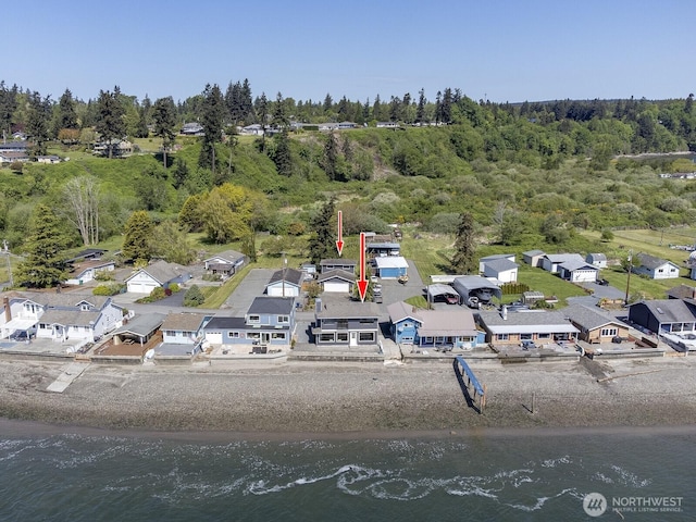 200 Priest Point Dr NE, Tulalip, WA 98271 - bird's eye view with a water view and a residential view