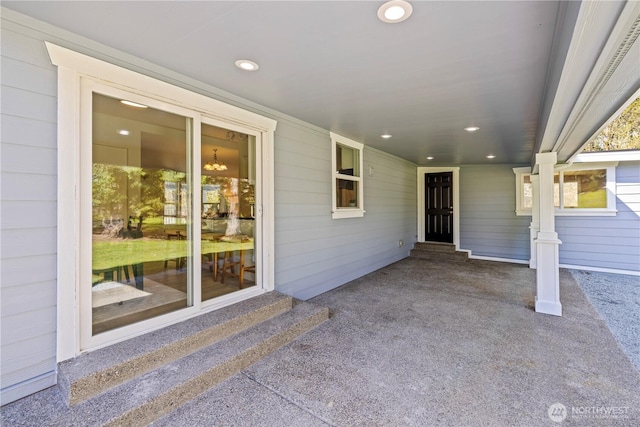 view of patio with entry steps