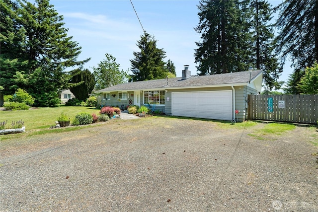 6507 Karjala Rd, Aberdeen, WA 98520 - ranch-style home featuring driveway, an attached garage, and a chimney