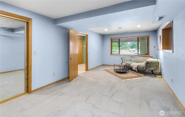 806 Alpine Dr, Everett, WA 98203 - carpeted living area with baseboards and recessed lighting