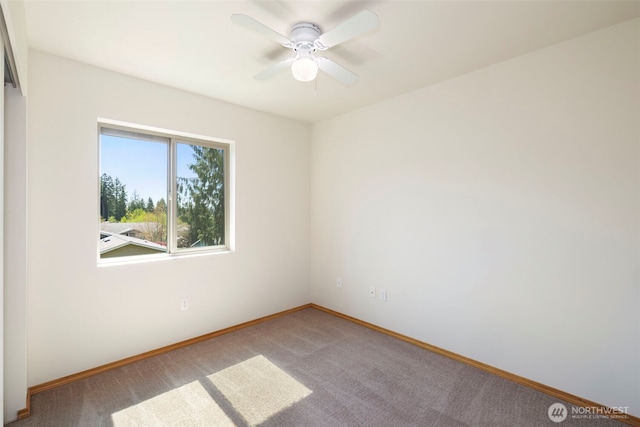 382 NE Ohenry Ct, Poulsbo, WA 98370 - empty room featuring a ceiling fan, baseboards, and carpet