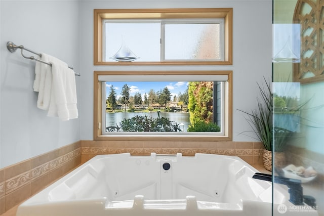 7340 Steilacoom Blvd SW, Lakewood, WA 98499 - bathroom with a healthy amount of sunlight and a jetted tub
