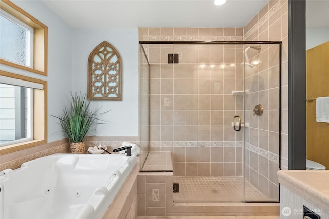 7340 Steilacoom Blvd SW, Lakewood, WA 98499 - full bath featuring a whirlpool tub and a stall shower
