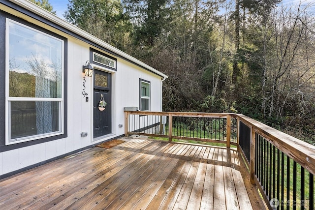 view of wooden deck