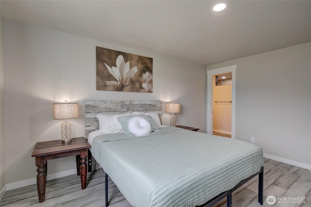 34 4th St S, Pacific Beach, WA 98571 - bedroom with wood finished floors, baseboards, and recessed lighting