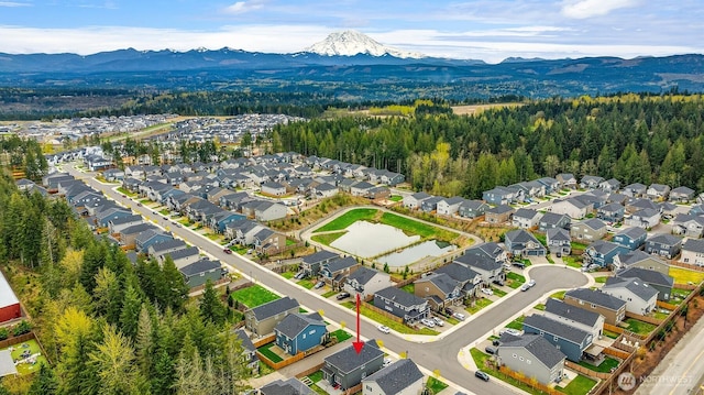 19815 152nd Street Ct E, Bonney Lake, WA 98391 - bird's eye view featuring a mountain view and a residential view