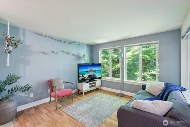 300 N 130th St Unit 8302, Seattle, WA 98133 - living area featuring wood finished floors and baseboards