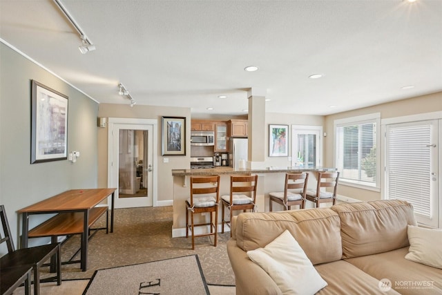 300 N 130th St Unit 8302, Seattle, WA 98133 - living area with rail lighting and baseboards