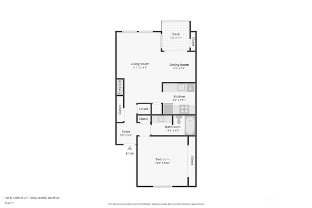 300 N 130th St Unit 8302, Seattle, WA 98133 - room layout
