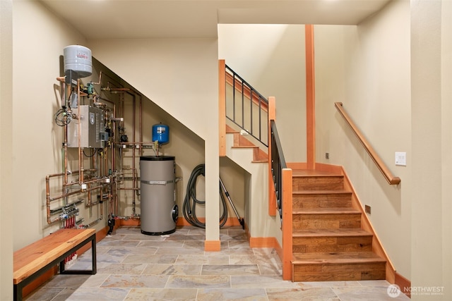 17650 Roaring Creek Rd, Leavenworth, WA 98826 - stairs featuring stone finish floor and baseboards
