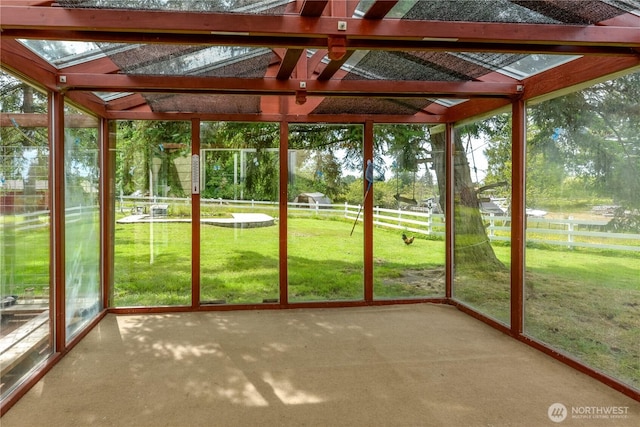 4109 S Reddick Rd, Port Angeles, WA 98363 - unfurnished sunroom with a skylight