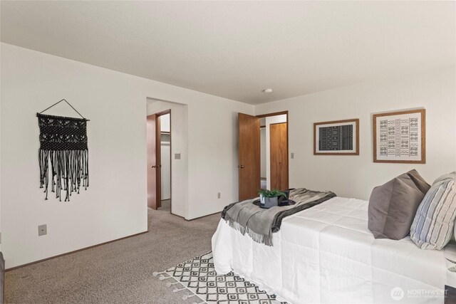 bedroom with carpet floors