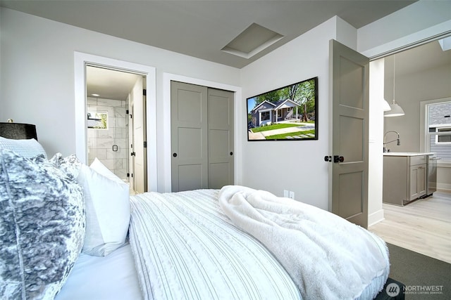 428 20th Ave, Kirkland, WA 98033 - bedroom featuring attic access, multiple windows, and ensuite bathroom