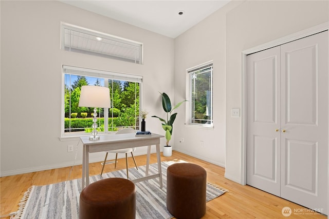 17605 244th Ave SE, Maple Valley, WA 98038 - office area featuring wood finished floors and baseboards